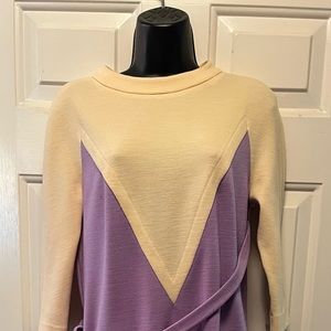 Butte Knit Vintage sweater dress in Purple & White